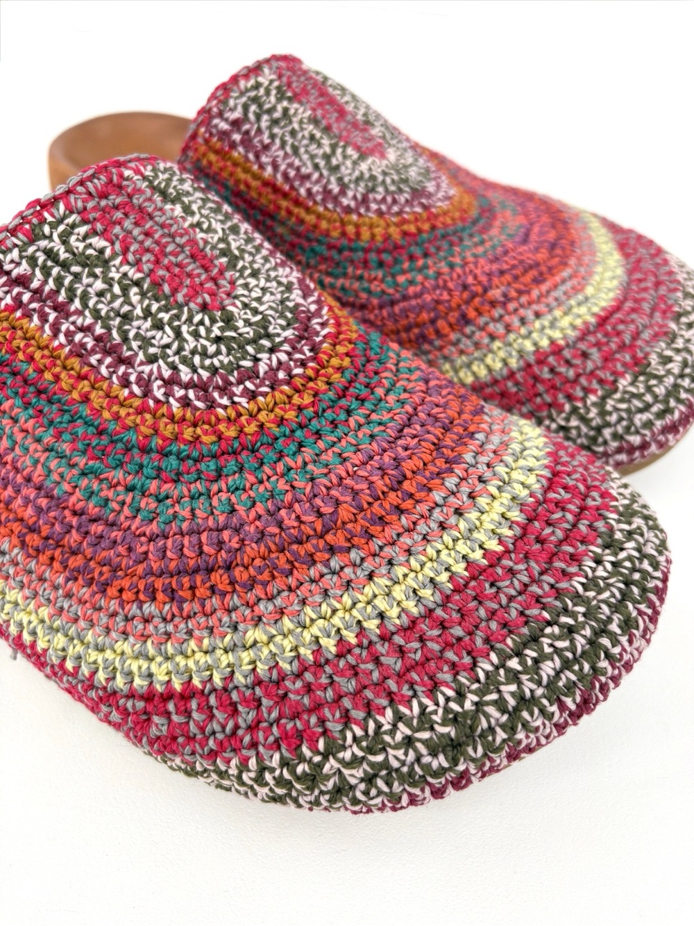 THE SAK Bolinas Boho Stripe Crochet Clogs in Sunset US 9 - Picture 7 of 15
